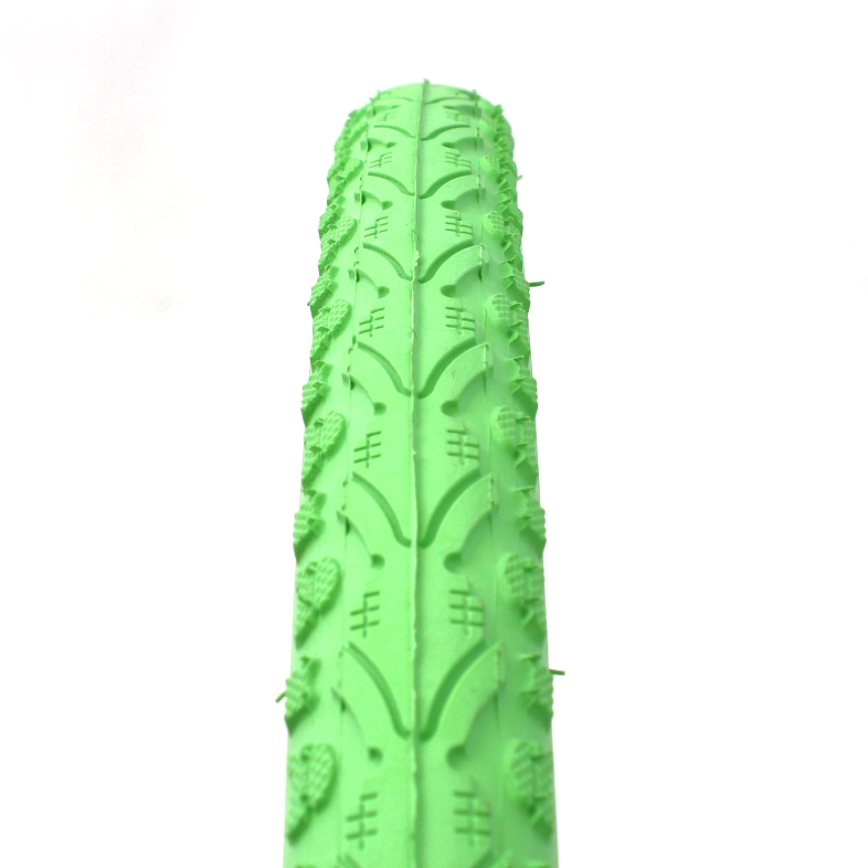 Fixie road bike tire set KENDA Khan 28 inch / 700 x 38C green + FV inner tube