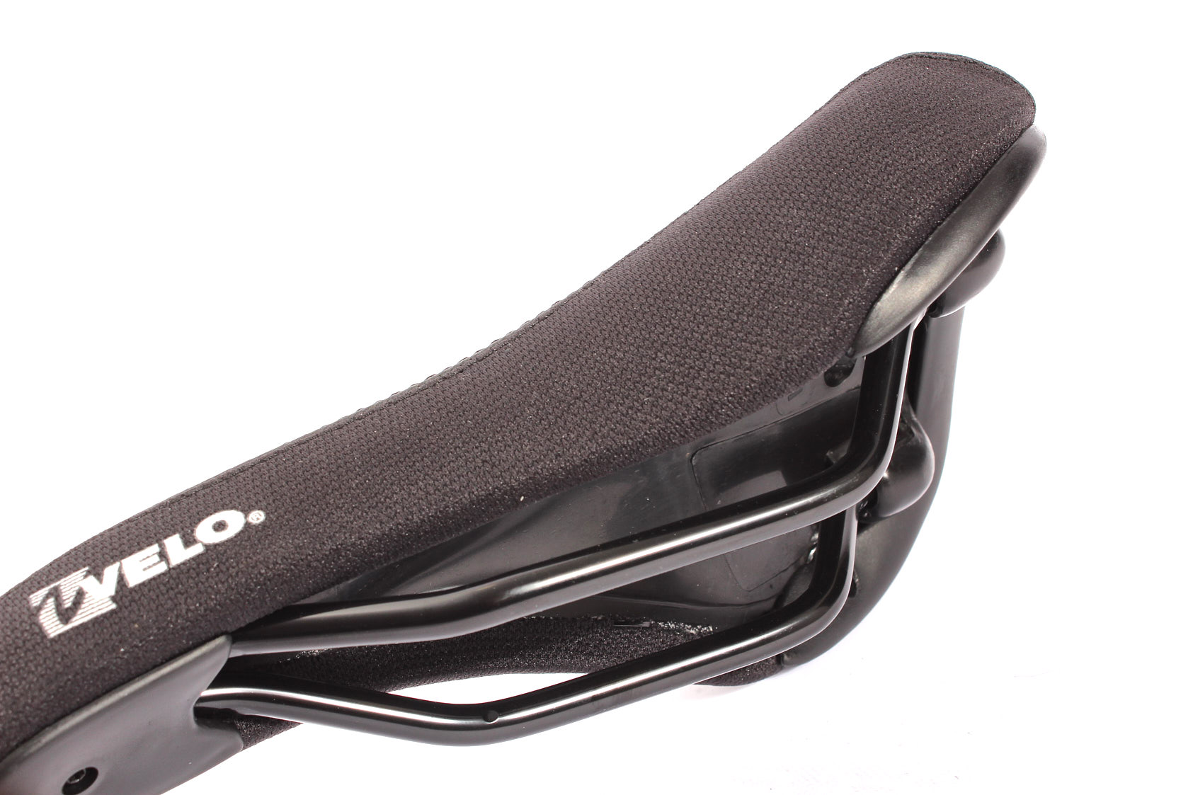 Fahrradsattel mit schwarzen Sattelstreben Fahrradsattel mit schwarzen Sattelstreben