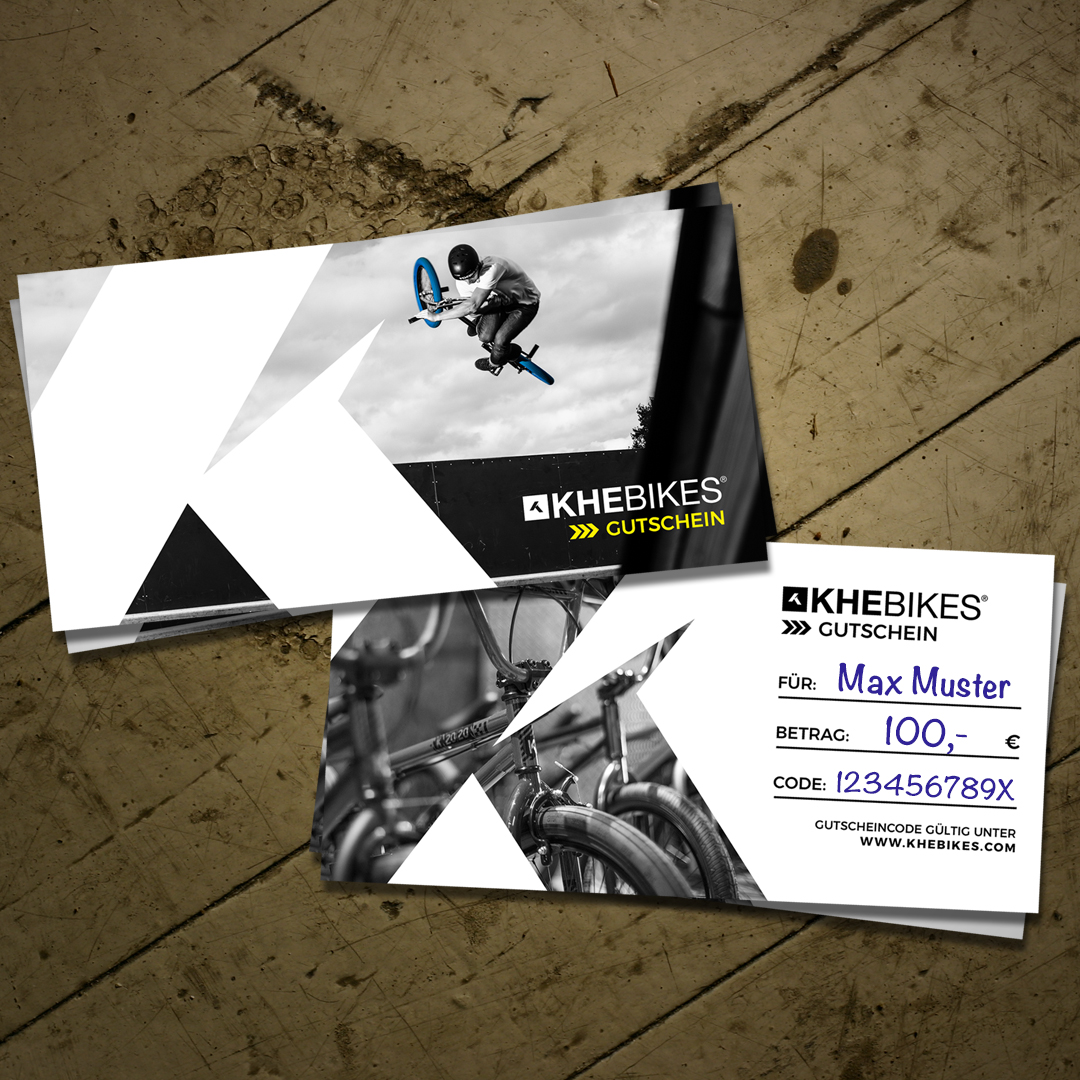 100 Euro Gutschein mit BMX Bild 100 Euro Gutschein mit BMX Bild