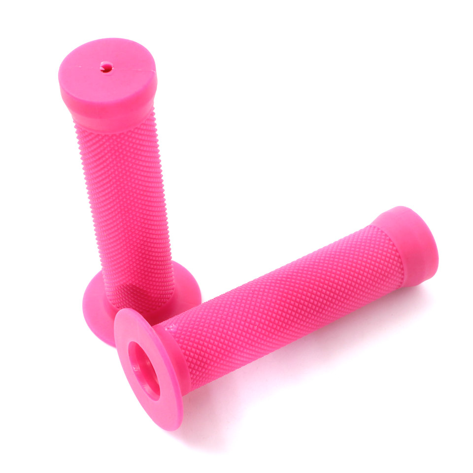 Pinke BMX Griffe mit Pyramiden Profil und niedrigem Flansch