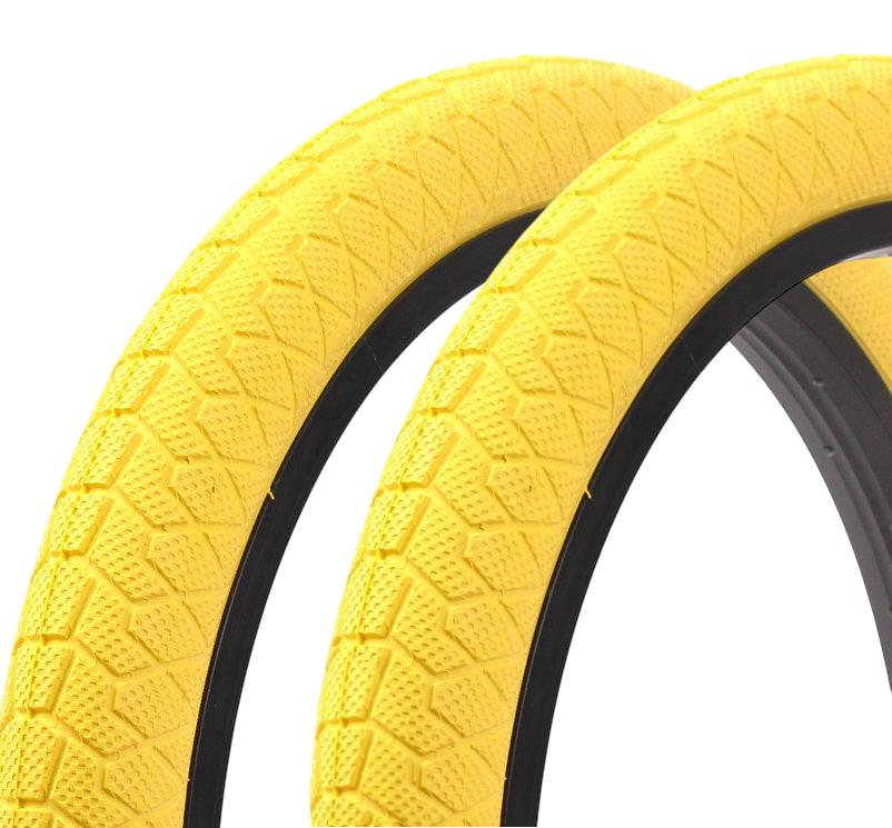 BMX tire set KENDA 20 inch x 1.95 inch yellow