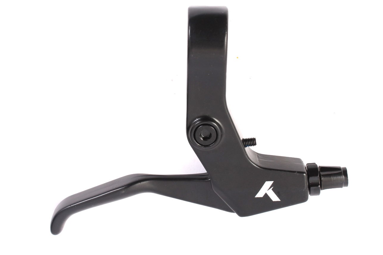 Schwarzer 3 Finger Design Bremshebel mit weißem K Logo für rechts
