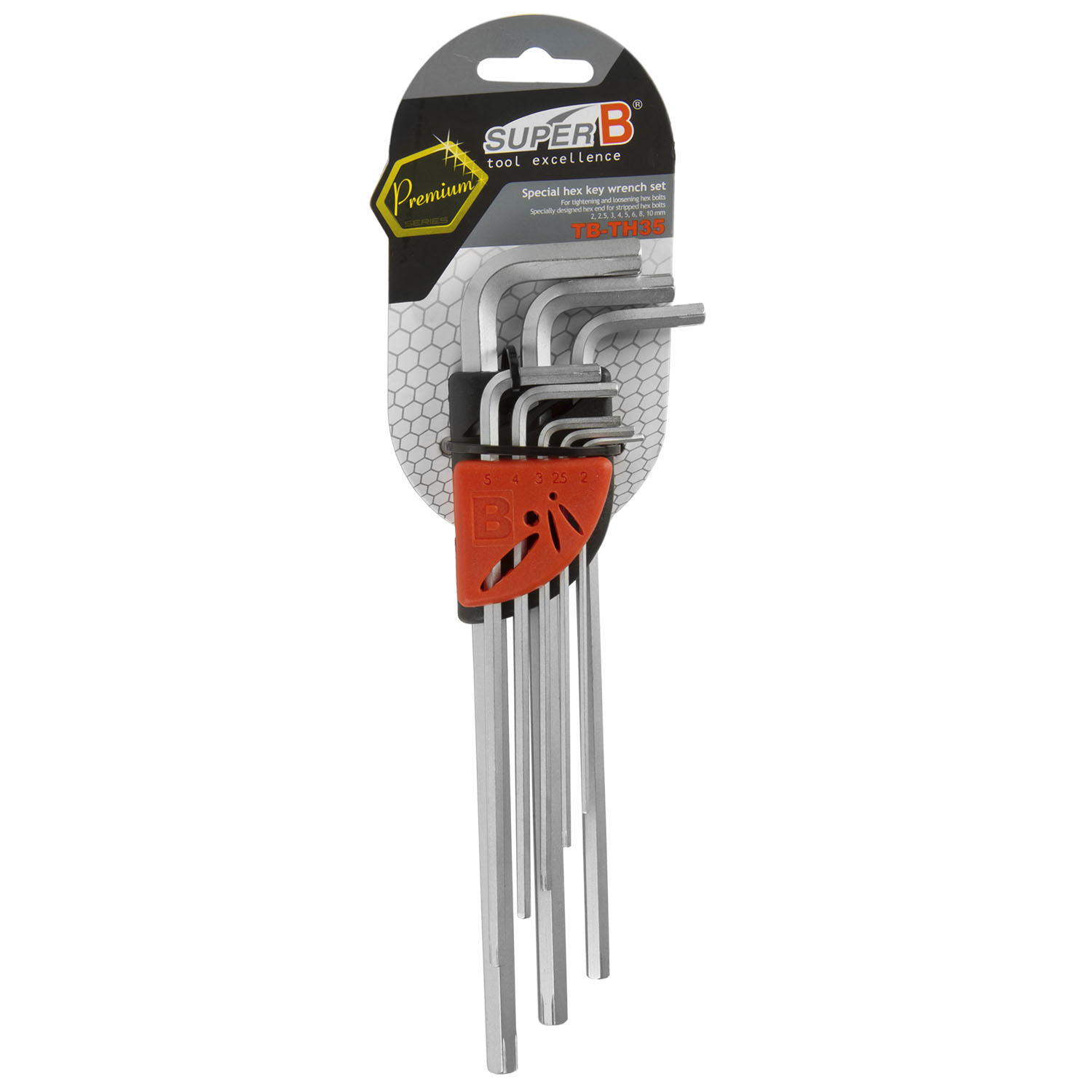 KHE Super B TB-TH35 hex key set, 8 pieces