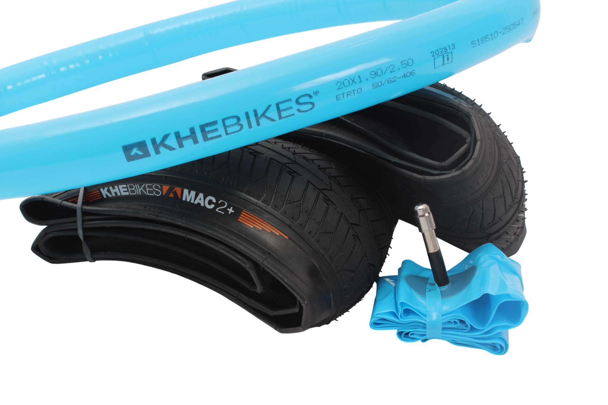 BMX tires 2x MAC2+ folding + 2x KHE LASER tube