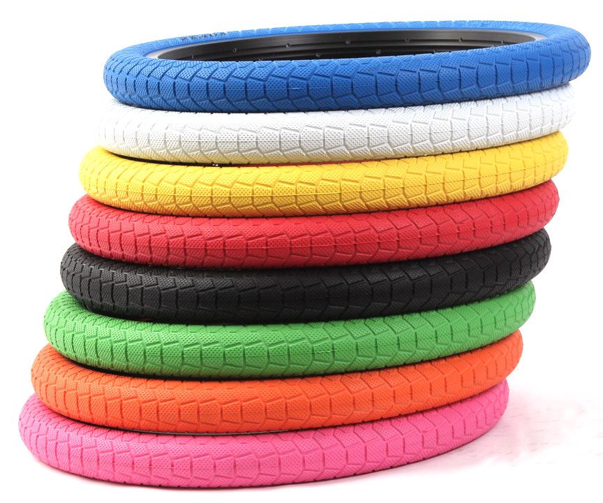 BMX tire set KENDA 20 inch x 1.95 inch orange + AV inner tube