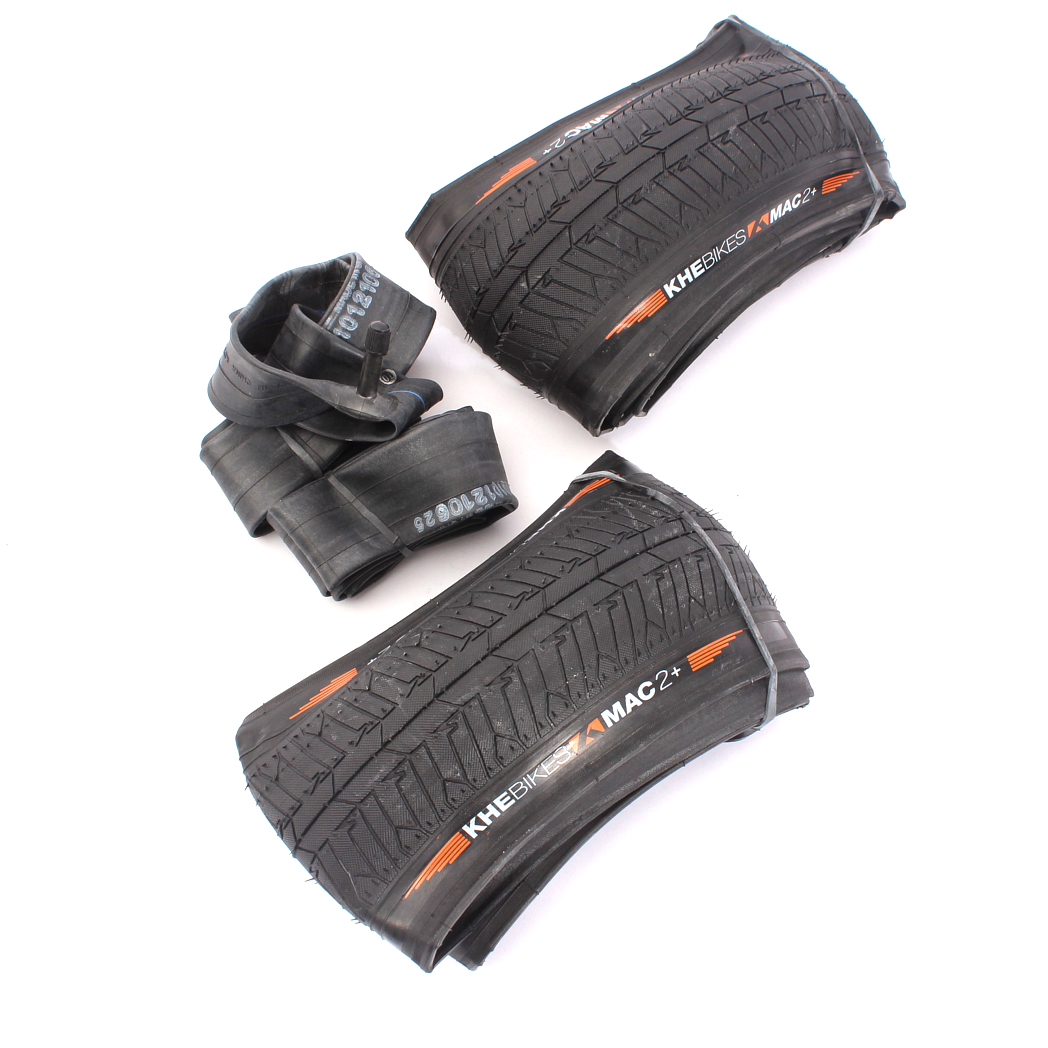 BMX tires 2x MAC2+ folding + 2x KHE Twiggy tube