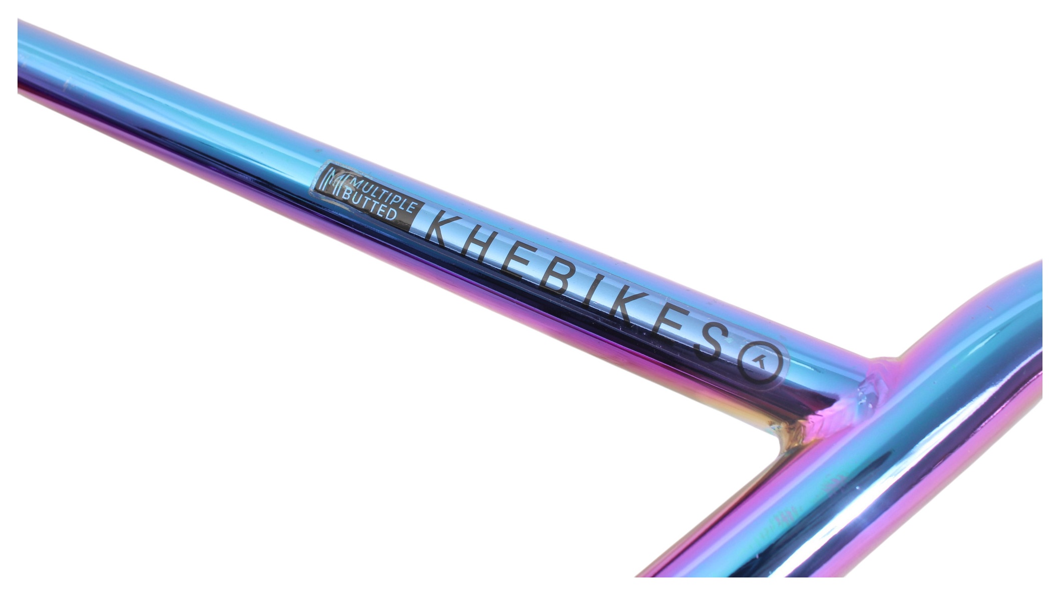 BMX Lenker KHE MVP 9 Zoll oil slick + KHE Pyramide Griffe