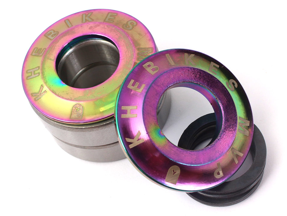 Oil Slick Abdeckscheiben mit MVP KHEBikes Gravur Oil Slick Abdeckscheiben mit MVP KHEBikes Gravur