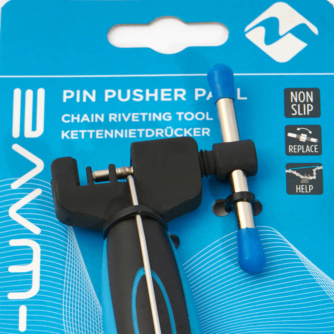 Kettennietdrücker in Schwarz, Blau mit Gummi Griff in Verpackung Kettennietdrücker in Schwarz, Blau mit Gummi Griff in Verpackung