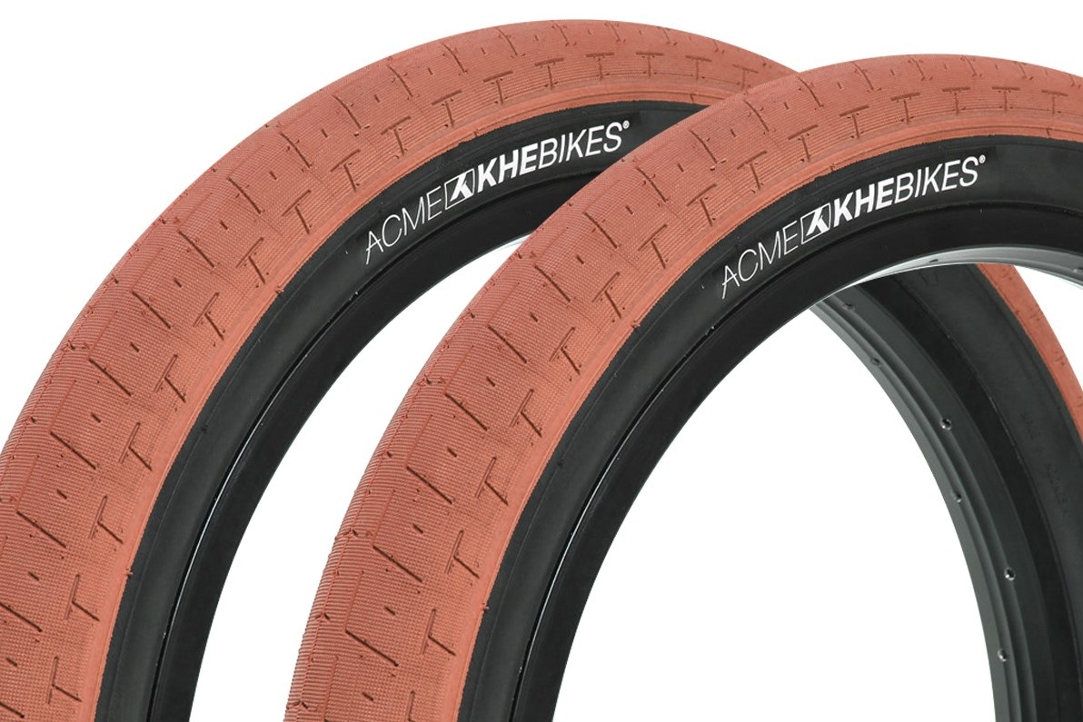 BMX tire set KHE ACME 20 inch x 2.40 inch brown