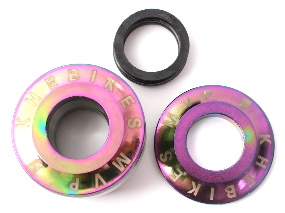 Oil Slick MID BB Tretlager mit Gravur von oben Oil Slick MID BB Tretlager mit Gravur von oben