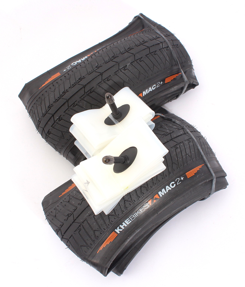 BMX tires 2x MAC2+ folding + 2x Schwalbe Aerothan tube