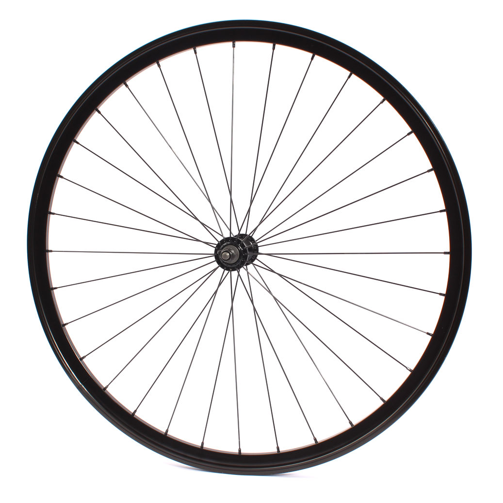 FIXIE Vorderrad von KHE in Schwarz Schwarzes Laufrad mit 32 Speichen