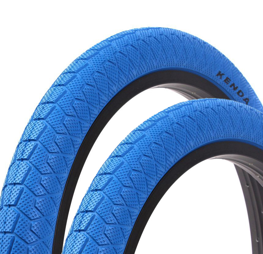 BMX tire set KENDA 20 inch x 1.95 inch blue