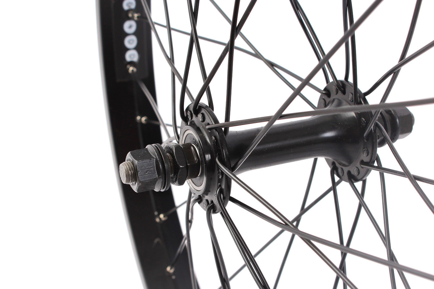 Vorderradnabe mit S/B Lager und 10mm Gewinde in Schwarz