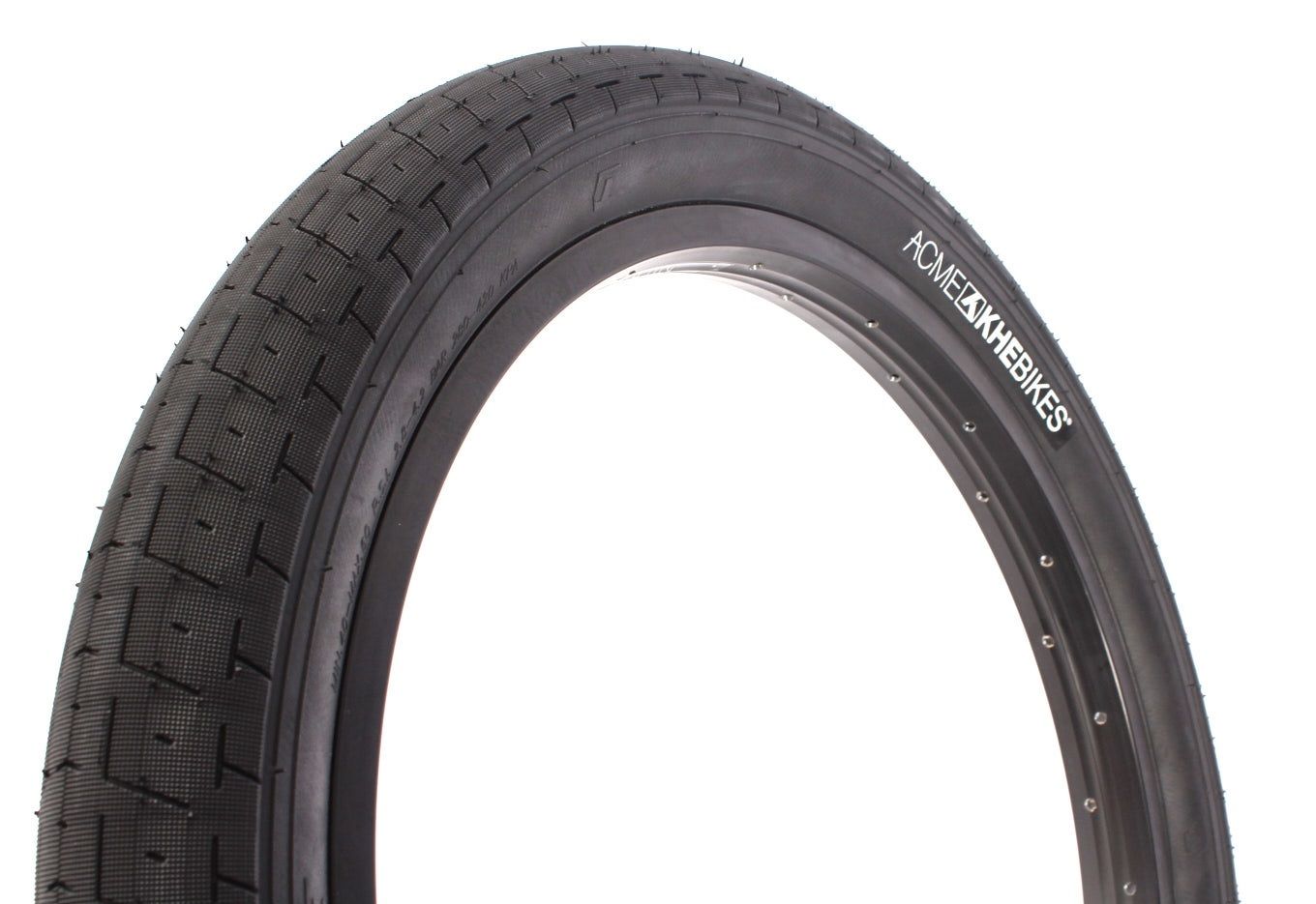BMX tire set KHE ACME 20 inch x 2.40 inch black + AV inner tube