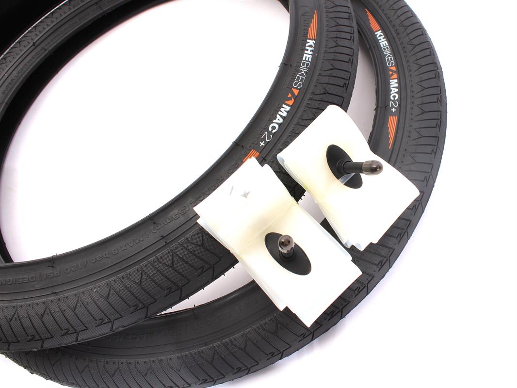 BMX tires 2x MAC2+ wire black + 2x Schwalbe Aerothan tube